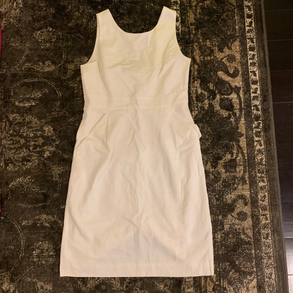 J. Crew White Cotton/linen dress, size 10